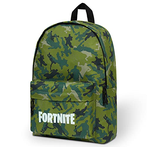 Fortnite Kids Backpack Gaming Stuff Large Rucksack Creeper School Bag Boys Girls Teenagers Sports Travel Holiday Official Merchandise Gaming Gifts for Boys (Camo Green)