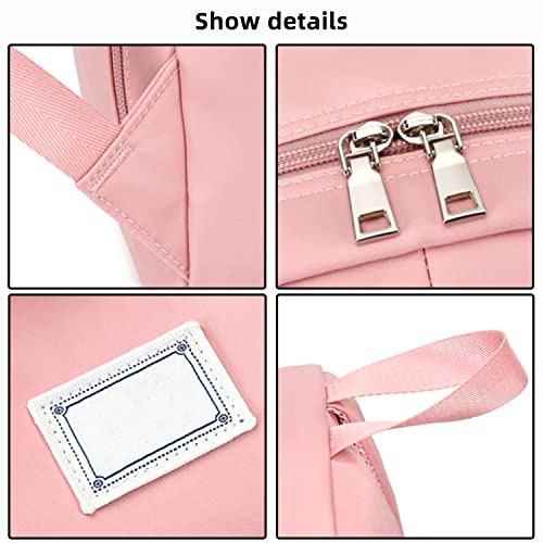 ROVOZAR School Backpacks, Leisure Travel Schoolbags, Girls Backpacks Large Capacity Junior High Students Multi-pocket Waterproof Schoolbags Children Teen (Light Purple), M