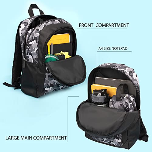 FORTNITE - Kids Backpack Camo Design School Backpack - 2 Spacious Compartments - Padded - Adjustable Straps - Children/Teen Backpack