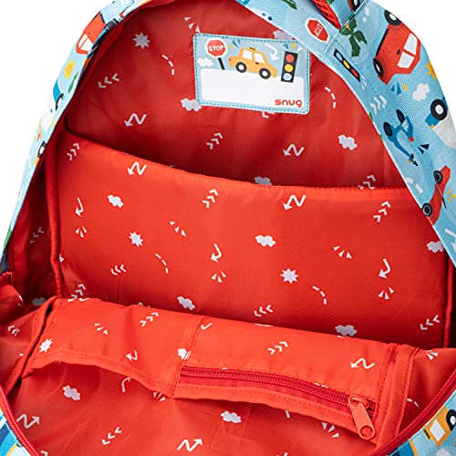Snug Kids Backpack for School, Sports and Travel Perfect for Ages 4+ (Cars)