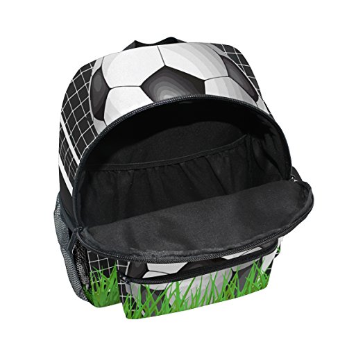 Kids Backpack Soccer Box On Green Grass Schoolbag for Children Preschool Boys Girls Toddlers