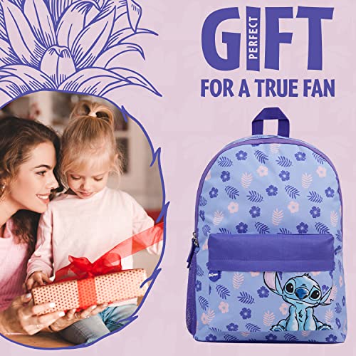 Disney Backpack for Girls, Stitch School Bags for Girls (Purple)