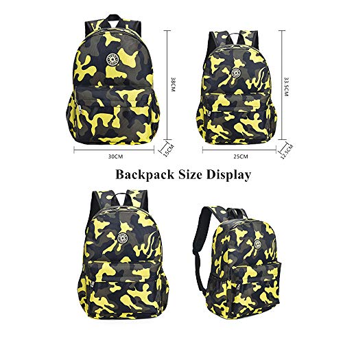 VIDOSCLA Camo Backpacks for Elementary Primary Students Schoolbag Boys Casual Daypack for Kids