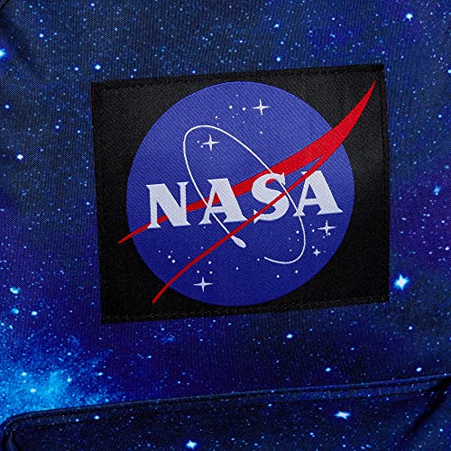Official Nasa Backpack for Kids and Adults Space Stars Galaxy Space Bag for Work College School Travel, Blue, One Size