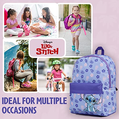 Disney Backpack for Girls, Stitch School Bags for Girls (Purple)