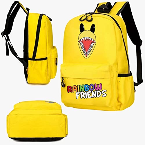 FERKOS Rainbow Friends Backpack, Rainbow Friends School Bag, Waterproof Backpacks, Travel Backpack, Personalised Cartoon Students Schoolbag, Unisex Kids Bags Rainbow Friends School Bag