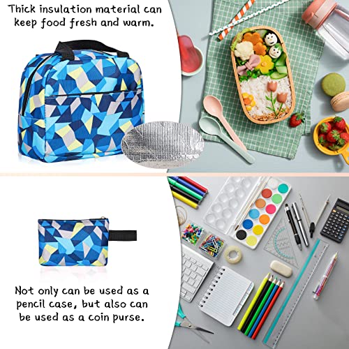 Howala School Bags for Girls Backpack Sets Boys 3 IN 1 Large Waterproof Bag Kids Lightweight Travel Rucksack with Lunch Bag and Pencil Case Primary Middle Schoolbag for Teen Youth Students, Blue