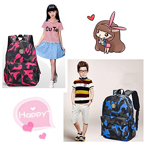 VIDOSCLA Camo Backpacks for Elementary Primary Students Schoolbag Boys Casual Daypack for Kids