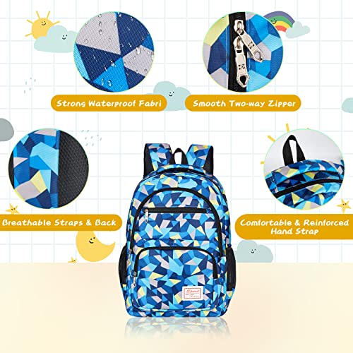 Howala School Bags for Girls Backpack Sets Boys 3 IN 1 Large Waterproof Bag Kids Lightweight Travel Rucksack with Lunch Bag and Pencil Case Primary Middle Schoolbag for Teen Youth Students, Blue