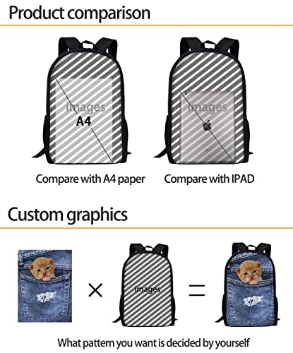 KUIFORTI Kids School Bookbags with 3D Animal Tiger Printed Schoolbags Large Capacity Backpack Boys Girls Animal Casual Daypack Outdoor Sport Rucksack