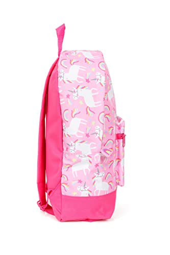 ThePyjamaFactory Girls Unicorn Star Pink Backpack, Kids Backpack, Schoolbag, Rucksack