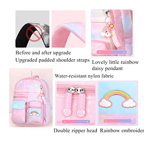 VIDOSCLA Coloful Girls School Backpack BookBags for Teens Pink-S