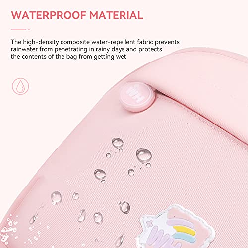 ZLLOO Rainbow Preschool Backpack Waterproof School Backpack Little Kid Book Bag for Teens Girls Gift (Pink) 41*30*12cm