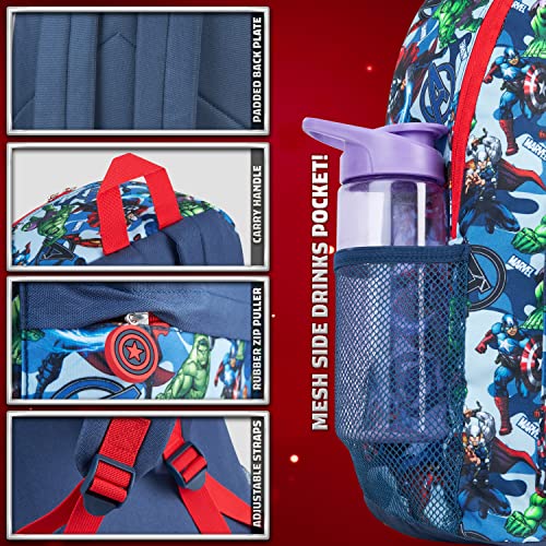 Marvel Boys Backpack Kids School Bag for Boys Superhero Avengers Spiderman Kids Backpacks for Boys Children's Backpacks Rucksack (Blue)