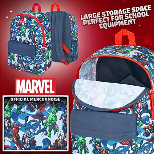 Marvel Boys Backpack Kids School Bag for Boys Superhero Avengers Spiderman Kids Backpacks for Boys Children's Backpacks Rucksack (Blue)