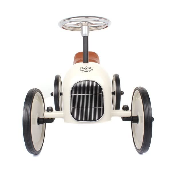 Vilac Vintage Metal Ride-On Car For Children, 2 Years+, 76 x 38 x 40 cm, Off White