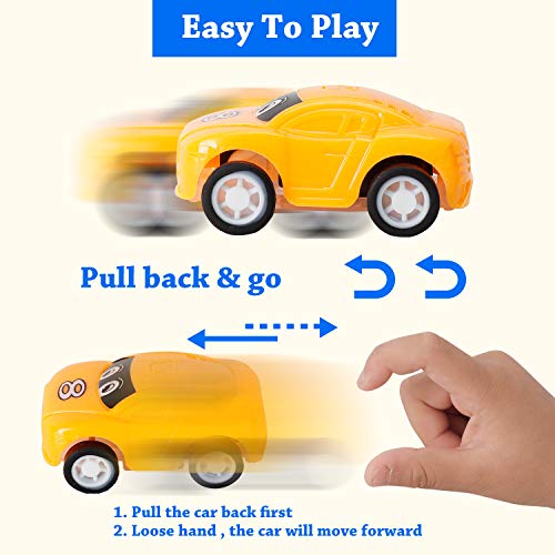 NASHRIO Pull Back Cars, 32 Pcs Mini Vehicles Set Model Car for Boys Girls Toddler, Birthday Return Gifts, Party Favors, Carnival Prizes, Goodie Bag Stuffers