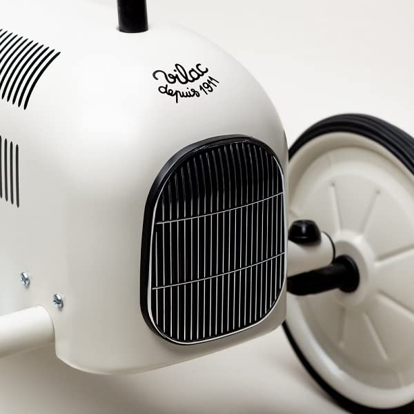 Vilac Vintage Metal Ride-On Car For Children, 2 Years+, 76 x 38 x 40 cm, Off White