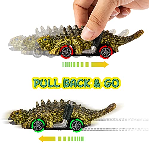 Kizmyee Dinosaur Car Toys Pull Back Car Pull Back Dinosaur Cars Toys Set Toddlers kids toys age