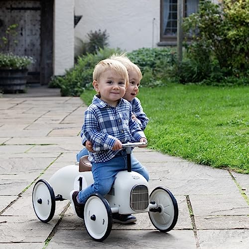 Vilac Vintage Metal Ride-On Car For Children, 2 Years+, 76 x 38 x 40 cm, Off White