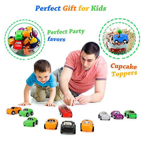 NASHRIO Pull Back Cars, 32 Pcs Mini Vehicles Set Model Car for Boys Girls Toddler, Birthday Return Gifts, Party Favors, Carnival Prizes, Goodie Bag Stuffers
