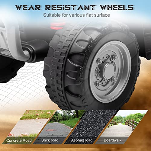 HOMCOM AIYAPLAY Honda Licensed Kids Quad Bike, 6V Electric Ride on Car ATV Toy with LED Light Horn for 1.5-3 Years, Black