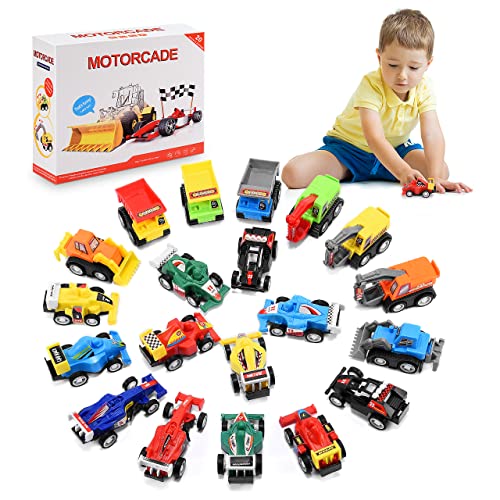 EUCOCO Boy Toys for 3 4 5 Year Old, Toy Cars 3-6 Year Old Girl/ Boys, Age 4 5 6 Pull Back Car Toddler/ Kids Toys Age 3 Sensory Toys for Babies Child Birthday Gifts