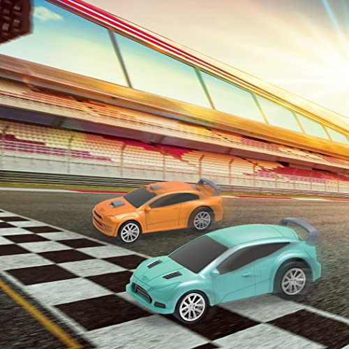 DRIVEN by Battat - Pull-Back 4 Pack Turbocharge Series Set with 4 Car Toys and Race Track Accessories for Girls and Boys, Age 3+ (WH1121GZ)