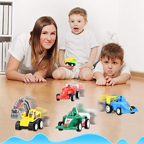 EUCOCO Boy Toys for 3 4 5 Year Old, Toy Cars 3-6 Year Old Girl/ Boys, Age 4 5 6 Pull Back Car Toddler/ Kids Toys Age 3 Sensory Toys for Babies Child Birthday Gifts