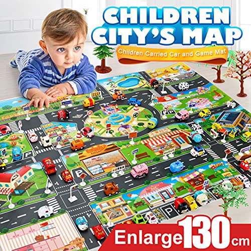 WMLBK Playmats for Kids-Vehicle Playmats -Waterproof Car Playmats
