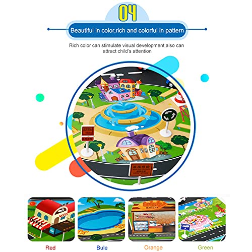 WMLBK Playmats for Kids-Vehicle Playmats -Waterproof Car Playmats