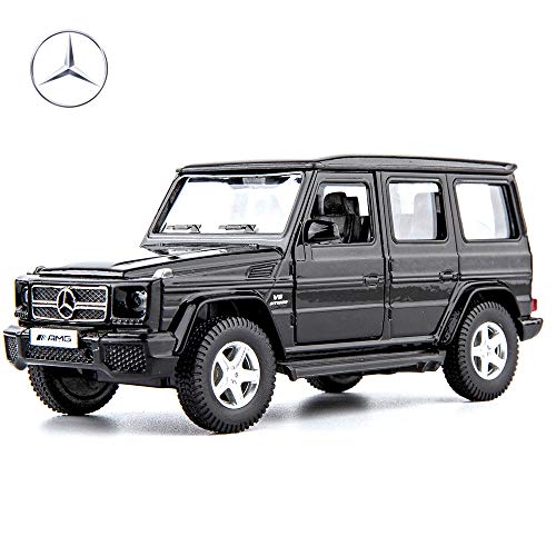 RMZ City 1/36 Scale G63 Casting Car Model, Zinc Alloy G Wagon Toy Car for Kids, Pull Back Vehicles Toy Car for Toddlers Kids Boys Girls Gift (Black)