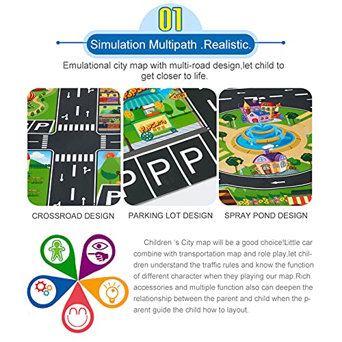 WMLBK Playmats for Kids-Vehicle Playmats -Waterproof Car Playmats