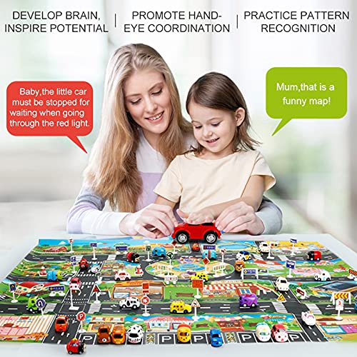 WMLBK Playmats for Kids-Vehicle Playmats -Waterproof Car Playmats