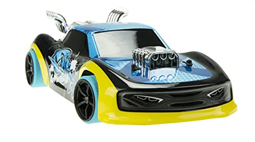 Exost 20628 Xmoke Vehicle with Real High Speed Stunt Remote Control 2HGhz | Black and Blue | Kids 5-14 Years | Uses Water Vapour to Create Safe Smoke Effect | Ultimate Best Ever RC Car, Colourful