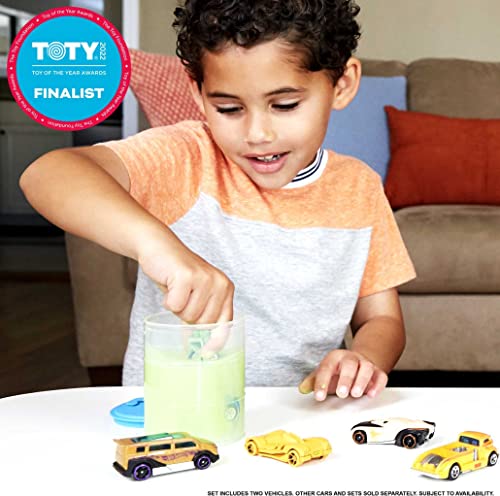 Hot Wheels , Set of 2 Hot Wheels Color Reveal Cars in 1:64 Scale with Surprise Reveal & Repeat Color-Change in Very Warm & Icy Cold Water, Styles May Vary, GYP13