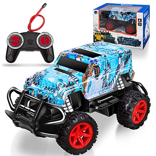 HahaGift Remote Control Monster Truck Toys for Boys Age 2 3 4 5, Car Toys for 3 4 5 Year Old Boys Gifts, RC Truck for Toddler Toys 1-2-4, Easter Birthday Gifts for 3-5 Year Old Kids Toys Age 2 3 4