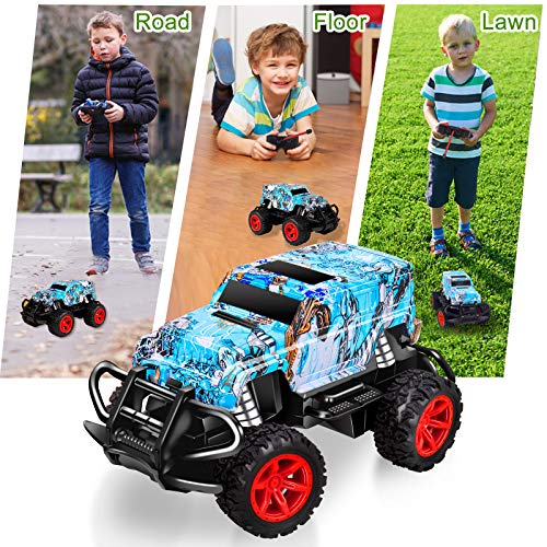 HahaGift Remote Control Monster Truck Toys for Boys Age 2 3 4 5, Car Toys for 3 4 5 Year Old Boys Gifts, RC Truck for Toddler Toys 1-2-4, Easter Birthday Gifts for 3-5 Year Old Kids Toys Age 2 3 4