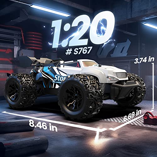 DEERC RC Car, Remote Control Monster Truck W/ 2 Batteries for 40 Min Play, All-Terrain 2.4GHz RTR Rock Crawler Toy Gift for Boys Girls Kids Beginners