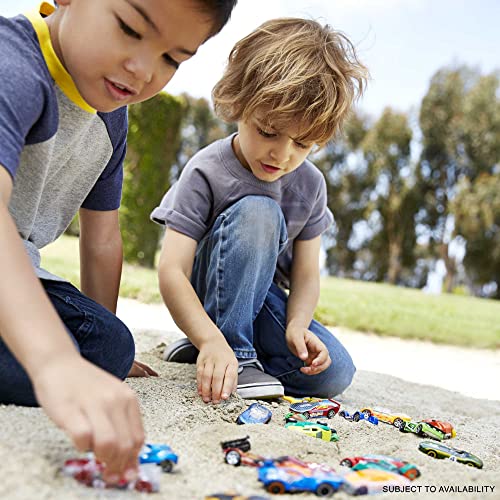 Hot Wheels Set of 10 1:64 Scale Toy Trucks and Cars for Kids and Collectors, Styles May Vary, 54886