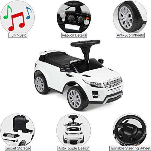 Licensed Range Rover Ride On Car, Kids Foot To Floor, Toddler Evoque SUV, Sound Effects, Under Seat Storage