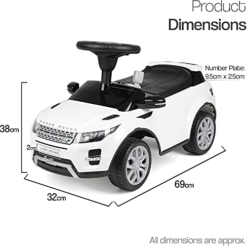 Licensed Range Rover Ride On Car, Kids Foot To Floor, Toddler Evoque SUV, Sound Effects, Under Seat Storage