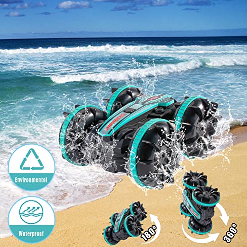 Amphibious Remote Control Cars for Adults Kids,Hand Controlled Car and Gesture Sensing Rc Stunt Car,Hand Controlled Rc Car for Kids,Off Road Remote Control Watch Car Toys Driving on Land or in Water