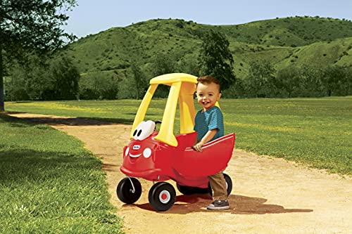 Little Tikes Cozy Coupe Car, Kids RideOn Foot to Floor Slider, Mini Vehicle Push Car with Real Working Horn, Clicking Ignition Switch & Petrol Cap, For Ages 18 Months plus