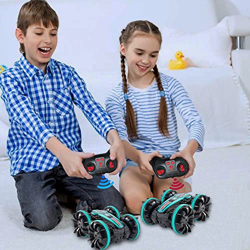 Amphibious Remote Control Cars for Adults Kids,Hand Controlled Car and Gesture Sensing Rc Stunt Car,Hand Controlled Rc Car for Kids,Off Road Remote Control Watch Car Toys Driving on Land or in Water