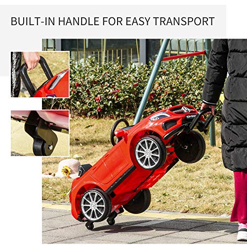 HOMCOM Compatible for 6V Kids Ride On Car Mercedes Benz GLA Licensed Toy toddler with Music Remote Control Rechargeable Headlight Two Speed Red