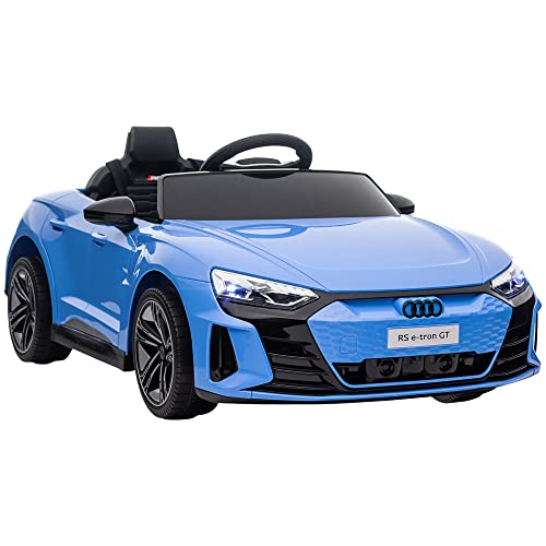 HOMCOM Audi RS e-tron GT Licensed Kids Electric Ride On Car 12V Battery Powered Toy w/Remote Control, Lights, Music, for 3-5 years, Blue