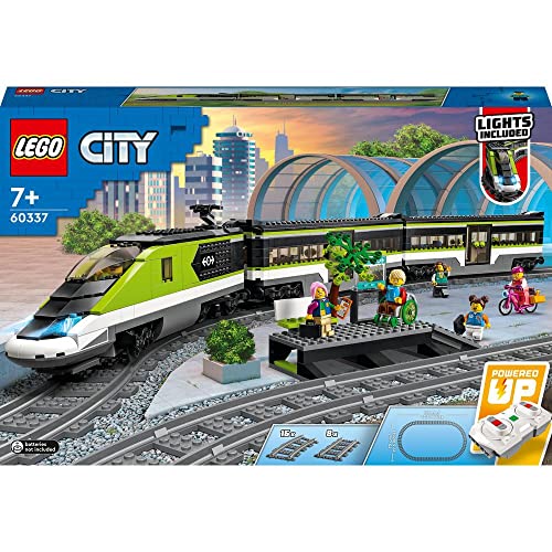 LEGO 60337 City Express Passenger Train Set, Remote Controlled Toy & 60205 City Tracks 20 Pieces Extention Accessory Set, Building Toy Train Track Expansion, Toys for Kids