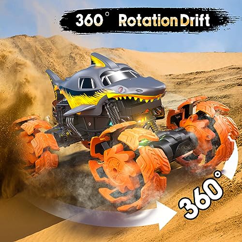 Arulis Remote Control Cars, 1:16 Scale RC Monster Truck with Hand Controlled, 2.4GHz 4WD 25km/h RC Car with Light and Music, Perfect Toy Car Gift for 3 4 5 6 7 8 9 10+ Year Old Boys