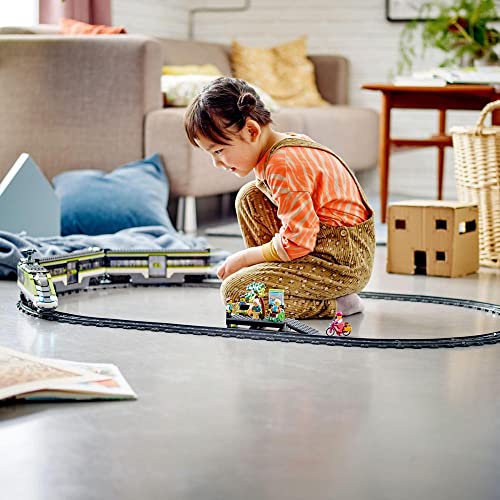 LEGO 60337 City Express Passenger Train Set, Remote Controlled Toy & 60205 City Tracks 20 Pieces Extention Accessory Set, Building Toy Train Track Expansion, Toys for Kids